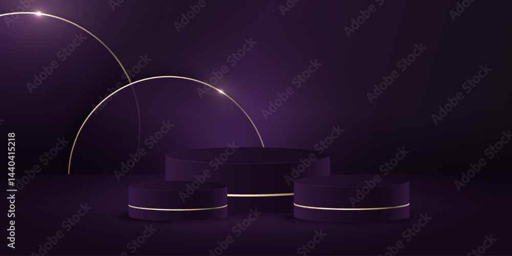 Aufkleber abstract minimal scene. minimal podium with soft material base. soft podium stages and product showc