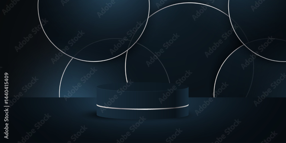 Aufkleber abstract minimal scene. minimal podium with soft material base. soft podium stages and product showc