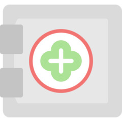 Obraz premium Pharmacy Lock Flat Icon