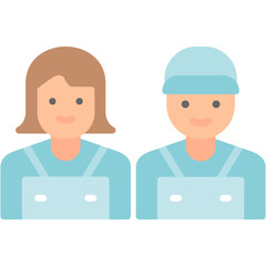Fototapeta premium Housekeeping Maintenance Flat Icon