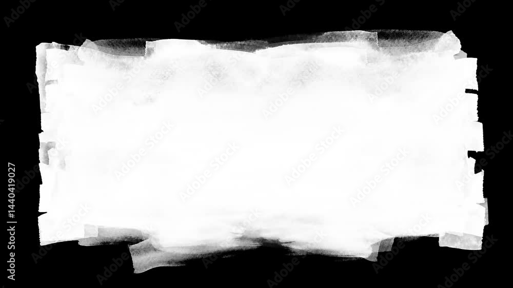 Poster dry stroke frame in black loop animation grunge animation,seamless repeating background