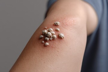 Close-Up of Skin Condition with Raised Bumps on Arm in Natural Light Setting