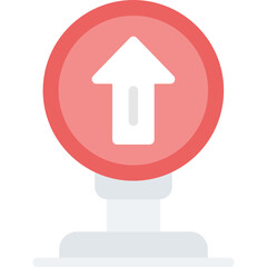 Up Sign Flat Icon
