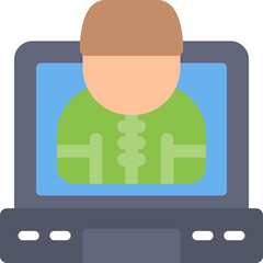 Remote Work Flat Icon