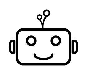 Artificial Intelligence robot chat bot icon