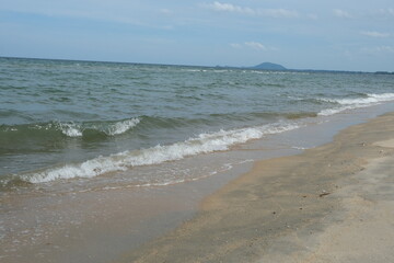Sandy beach and sea for background