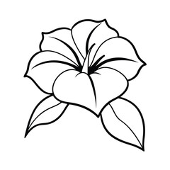 Single Line Drawing of a Flower