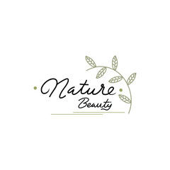 Eco nature logo design with botanical elements, fresh visuals, and organic style