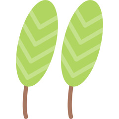 Tropical Leaves Flat Icon