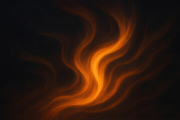 Fototapeta premium Fiery Whispers: An abstract depiction of fire dancing in the darkness, showcasing a captivating visual symphony of heat, energy, and untamed motion.