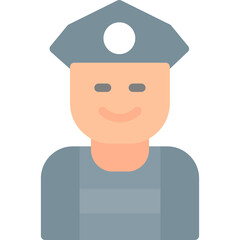 Train Conductor Flat Icon