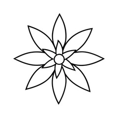 Simple Line Art Flower Design