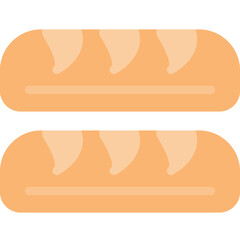 Bread Rolls Flat Icon