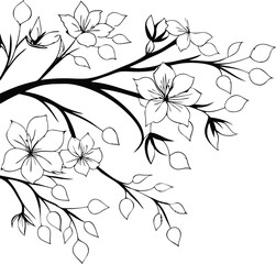 abstract floral background with flowers