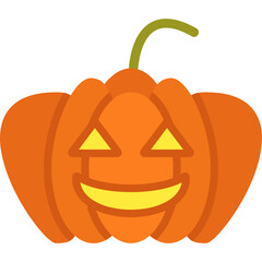 Jack-o'-Lantern Flat Icon