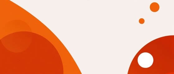 Abstract orange and white background with circles and curved shapes for modern design and vibrant presentation