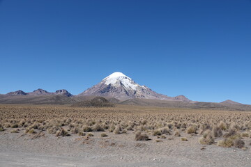 View of Nevado Sajama, Sajama National Park, Bolivia