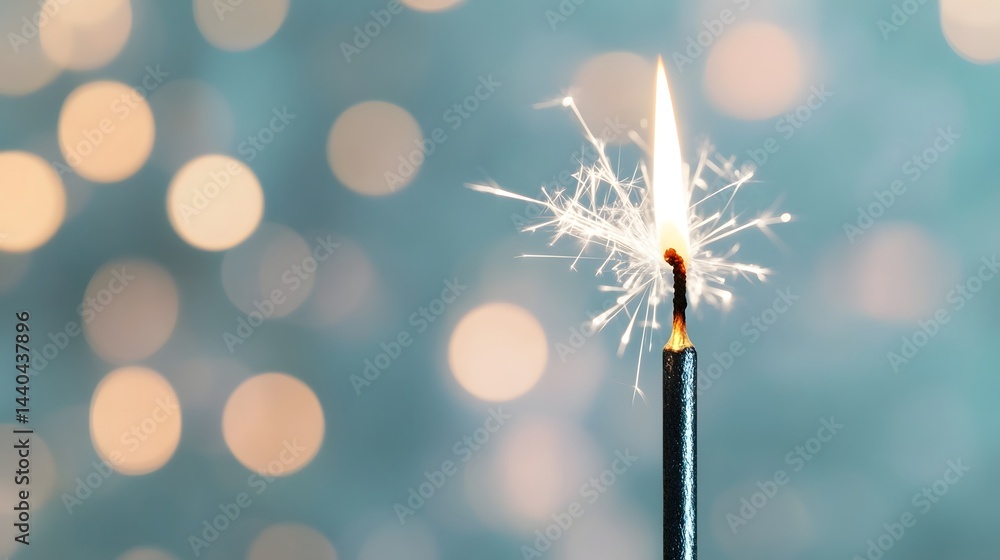 Poster sparkling bokeh lights symbolizing festive mood and