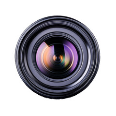 Black Camera Lens Isolated on Transparent Background