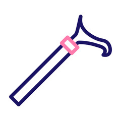 Walking Stack Vector Line Two Colors Icon Design