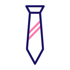 Tie Vector Line Two Colors Icon Design
