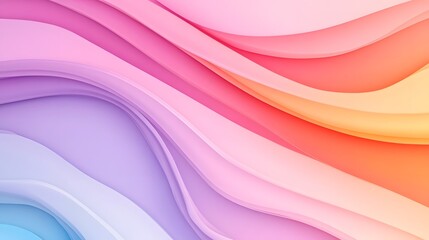 Fototapeta premium Soft Pastel Gradient Flowing Abstract Wave Design for Elegant Dreamy Background