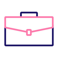Briefcase Vector Line Two Colors Icon Design