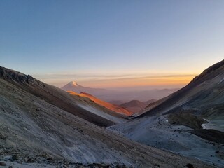 Sunrise on Nevado Sajama from Acotango, Bolivia
