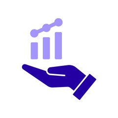 Icon a data analytics, isolated against a clean background.