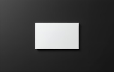 Minimal White Card Mockup: Blank Horizontal Card on Dark Background