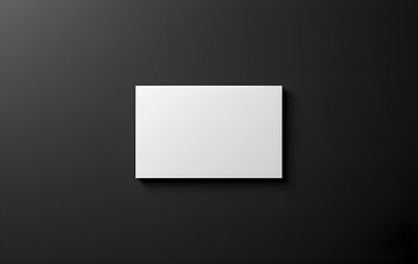 Monochrome Card Template: White Horizontal Card on Dark Backdrop