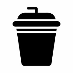  disposable black silhouette icon on white background