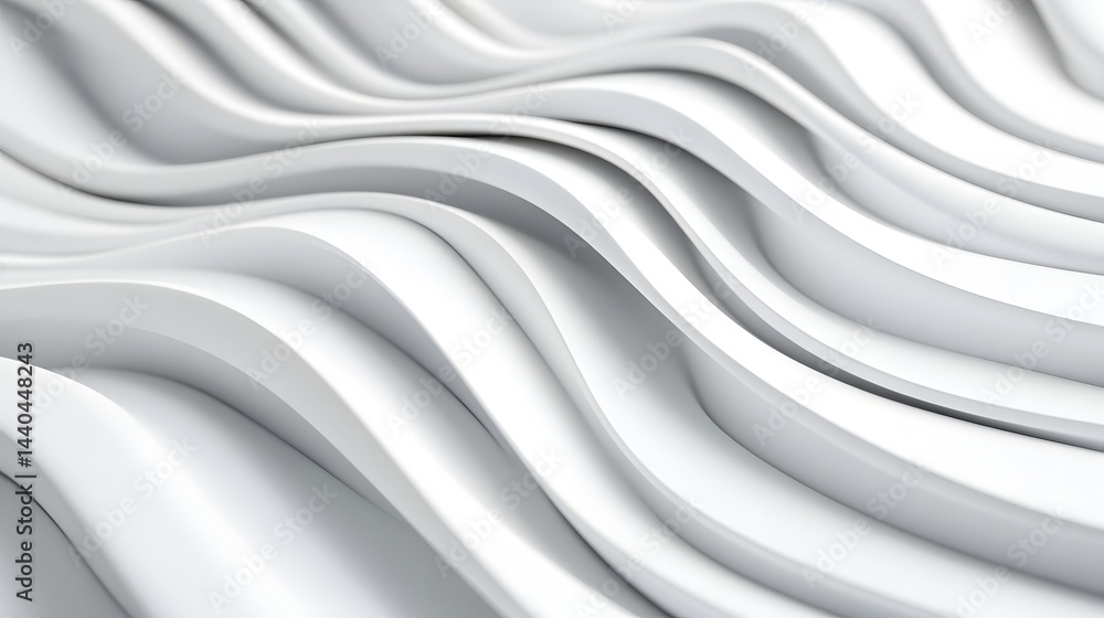 Poster bright and ethereal wavy digital backdrop with soft abstract lines and a clean technology aesthetic