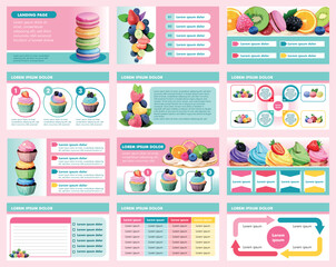 Pink yummy infographics slide