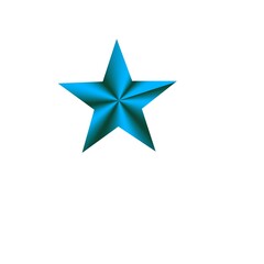 Obraz premium blue star icon