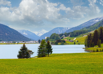  Davos Lake summer view.