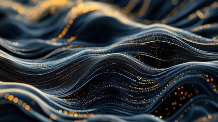 Golden Streams of Data Flowing across a Dark Terrain