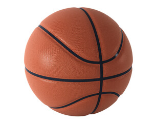 Fototapeta premium Basketball isolated. Standard orange basket ball. Perfect for sports advertising 