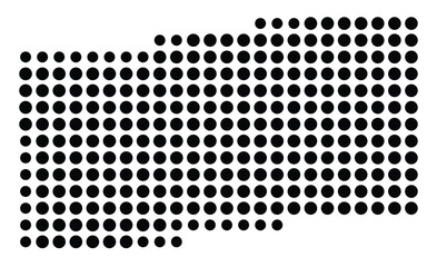 Symbol Map Of the County Nance (Nebraska, US) showing the County with a few black dots
