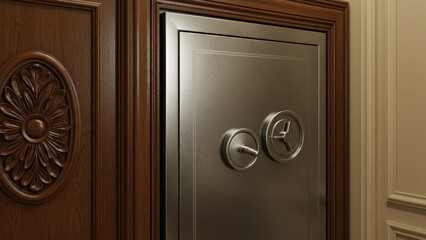 A closed vault for keeping valuables.