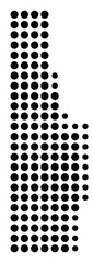 Symbol Map Of the County Eureka (Nevada, US) showing the County with a few black dots