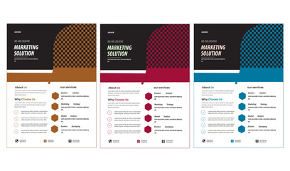 Professional Marketing Solution Business Flyer Template.

