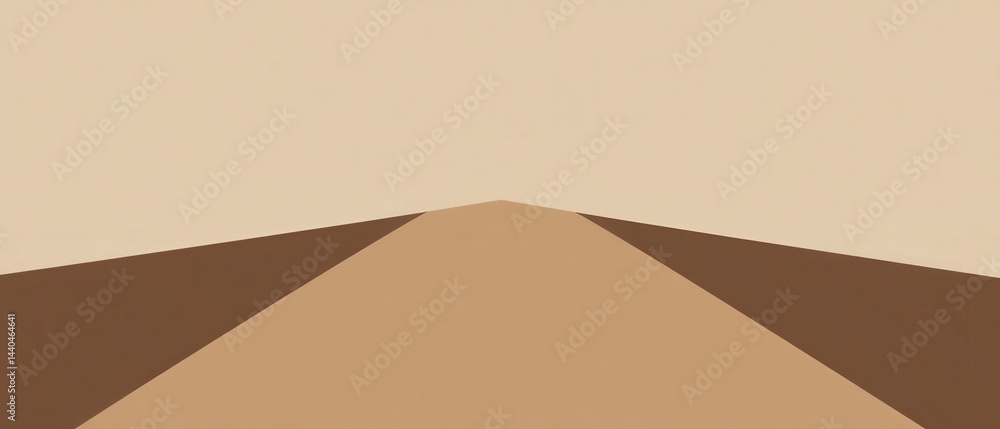 Aufkleber minimalist abstract background with earth tone colors, creating a sense of perspective and depth, pe