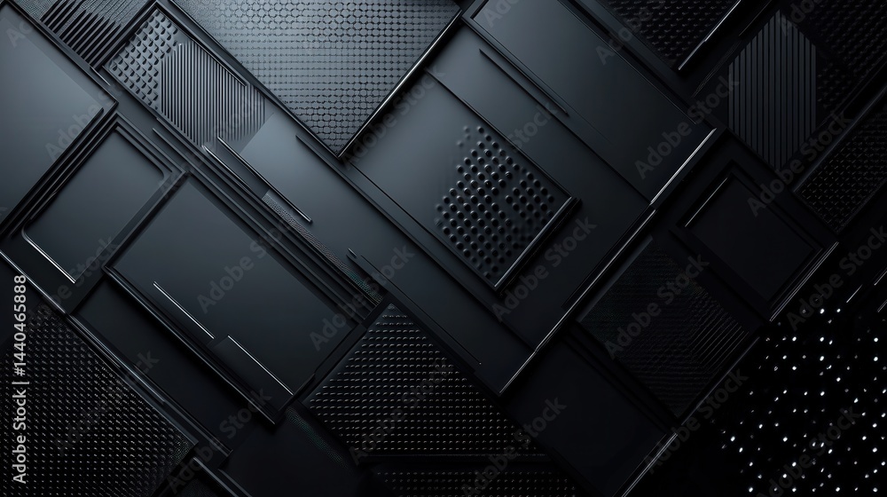 Poster this futuristic metallic background features high-tech elements, combining smooth textures and intri