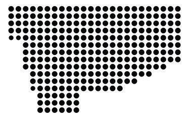 Symbol Map Of the County Sierra (New Mexico, US) showing the County with a few black dots