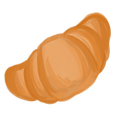 croissant isolated on white background