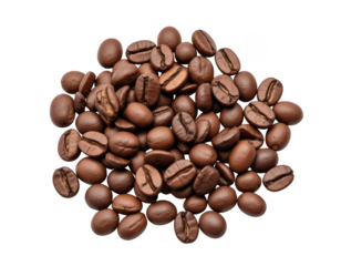Roasted Coffee Beans: Aromatic roasted coffee beans, rich brown color, perfect for coffee lovers and culinary use.