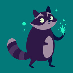 black cat on a green background