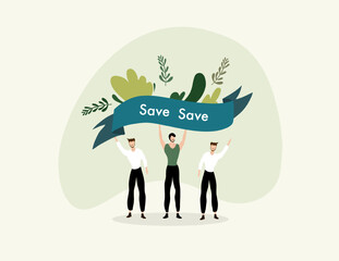 Fototapeta premium earth vector design for environment ozone and earth day event