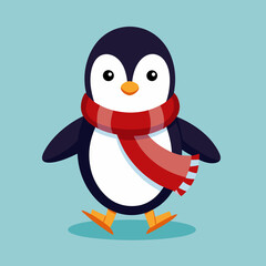 penguin on snow